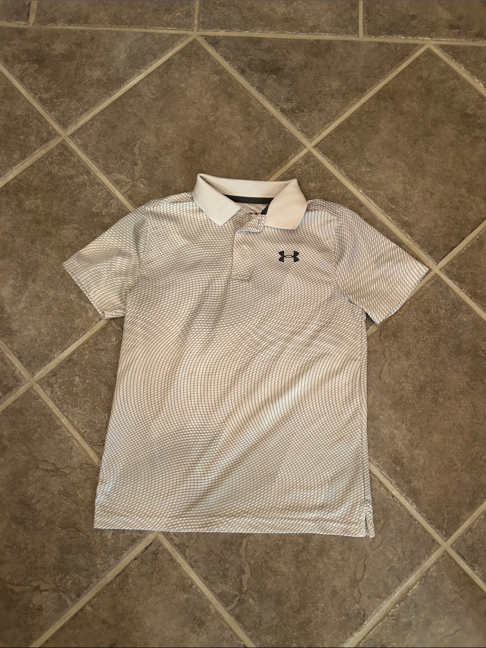 Under Armour White boys polo
